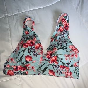 Floral bikini top